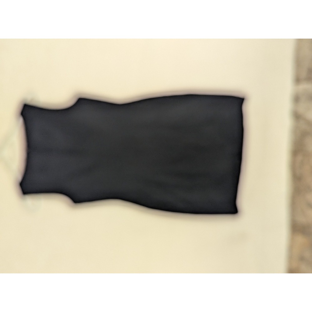 Talbots Petites Black Cotton Silk Checkerboard Sheath Dress‎ 4P Sleeveless LBD - Picture 4 of 6